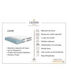 Matelas Leon gris/blanc - 140x190 cm