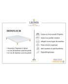 Ensemble Matelas + Sommier Leon gris/blanc - 140x190 cm