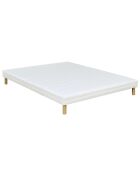 Ensemble Matelas + Sommier Leon gris/blanc - 140x190 cm