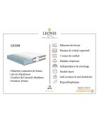 Ensemble Matelas + Sommier Leon gris/blanc - 140x190 cm