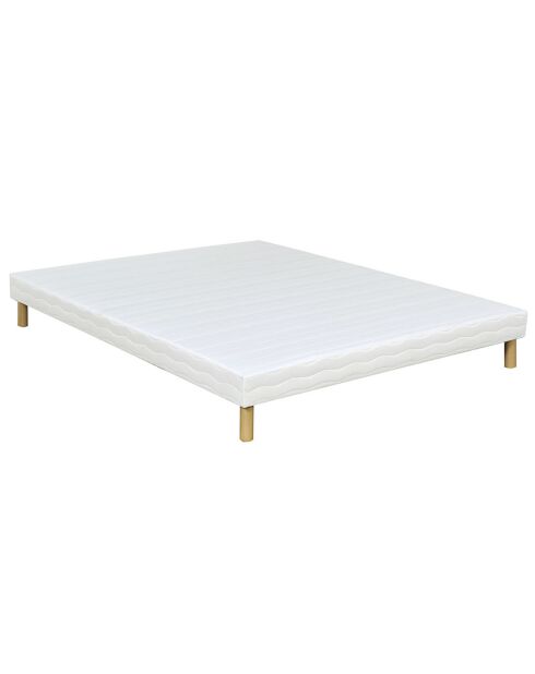 Ensemble Matelas + Sommier Leon gris/blanc - 160x200 cm