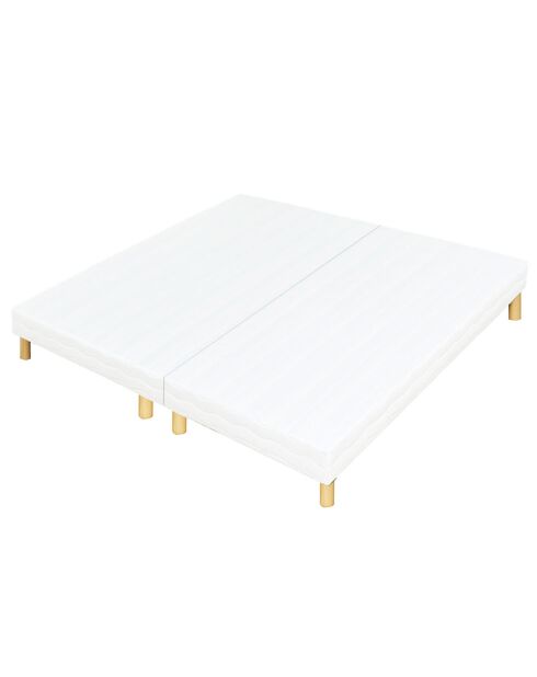 Ensemble Matelas + 2 Sommiers Leon gris/blanc - 2x80x200 cm