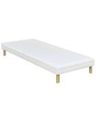 Ensemble Matelas + Sommier Leon gris/blanc - 80x200 cm