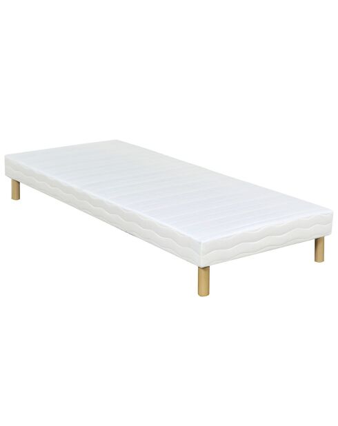 Ensemble Matelas + Sommier Leon gris/blanc - 80x200 cm