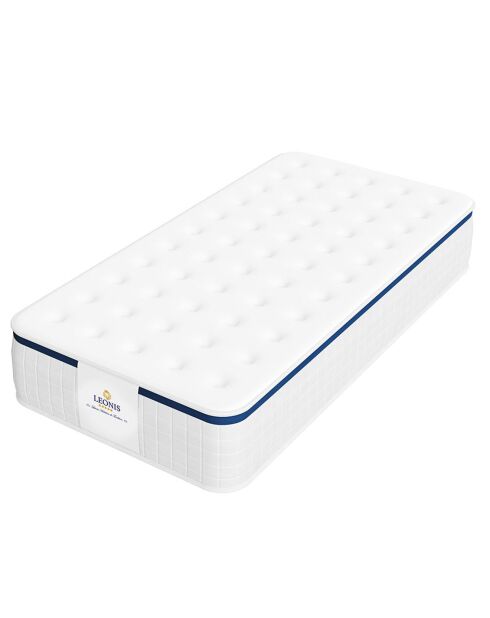 Ensemble Matelas + Sommier Vasco bleu/blanc - 90x190 cm