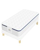 Ensemble Matelas + Sommier Vasco bleu/blanc - 80x200 cm