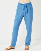 Pantalon fluide Cado bleu