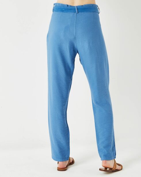 Pantalon fluide Cado bleu