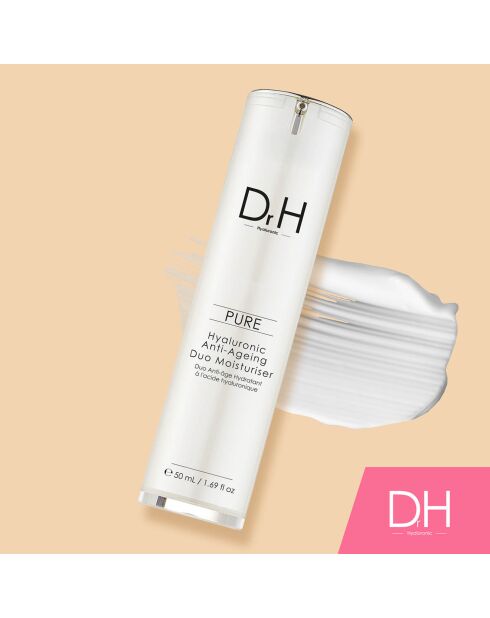 Duo hydratant anti-âge à l'acide hyaluronique Dr H - 50 ml