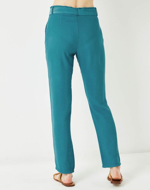 Pantalon fluide Cado turquoise