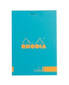 Bloc agrafé n°12 70 feuillets lignés turquoise - 8.5x12 cm