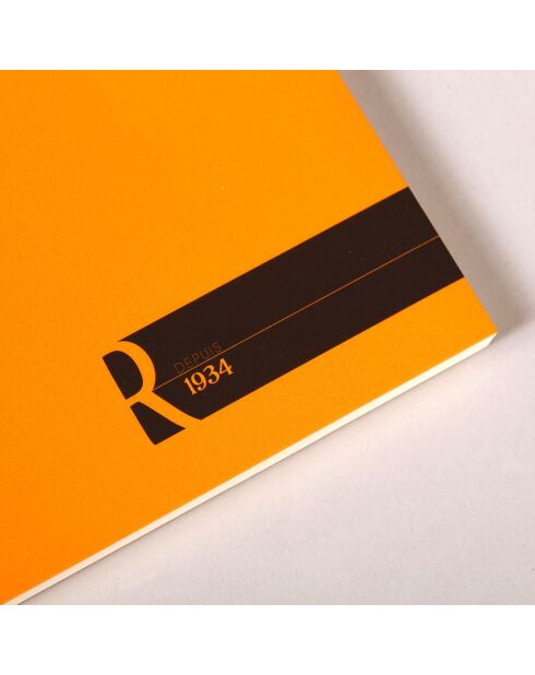 3 Blocs agrafés n°11 70 feuillets lignés oranges - 7.2x10.5 cm