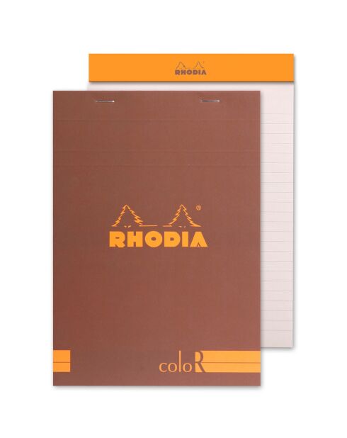 Bloc agrafé n°16 70 feuillets lignés chocolat - 14.8x21 cm