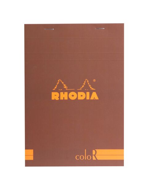 Bloc agrafé n°16 70 feuillets lignés chocolat - 14.8x21 cm