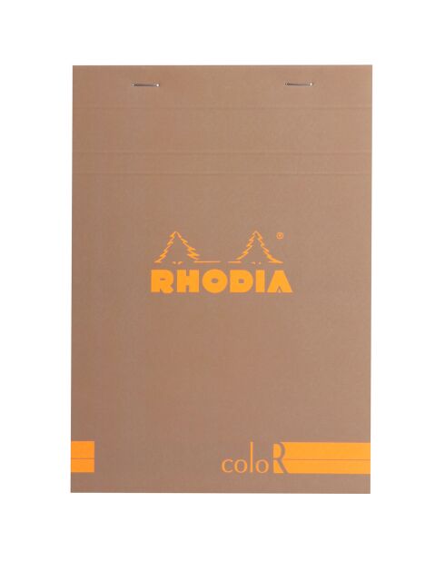 Bloc agrafé n°16 70 feuillets lignés taupe - 14.8x21 cm