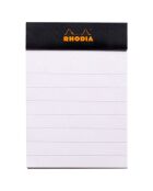 5 Blocs agrafés n°10 80 feuillets lignés noirs - 5.2x7.5 cm