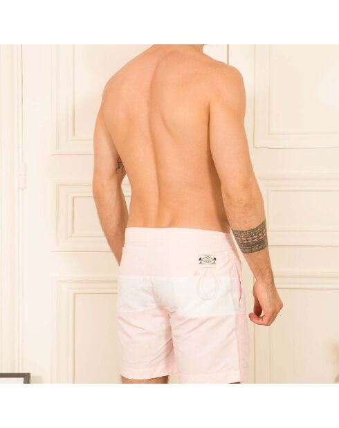 Pantaloncini da bagno Austral rosa pallido/bianco