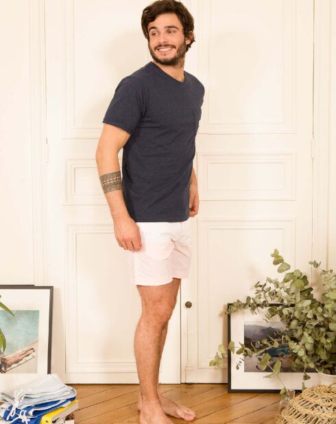 Austral Badeshorts in Hellrosa/Weiß