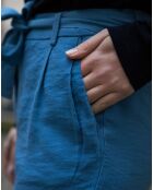 Pantalon fluide Cado bleu