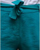 Pantalon fluide Cado turquoise