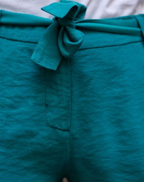 Pantalon fluide Cado turquoise