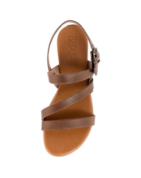 Sandalias Christine Brown de piel