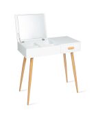 Coiffeuse Serena blanche - 80x39x75 cm