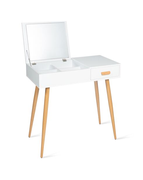 Coiffeuse Serena blanche - 80x39x75 cm