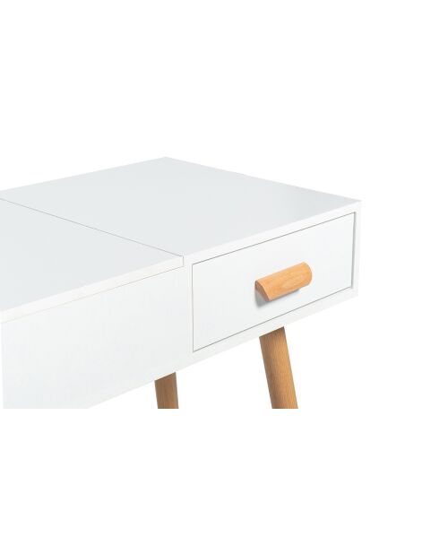 Coiffeuse Serena blanche - 80x39x75 cm
