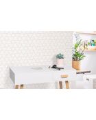 Coiffeuse Serena blanche - 80x39x75 cm