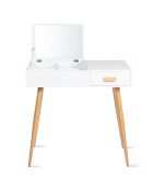 Coiffeuse Serena blanche - 80x39x75 cm