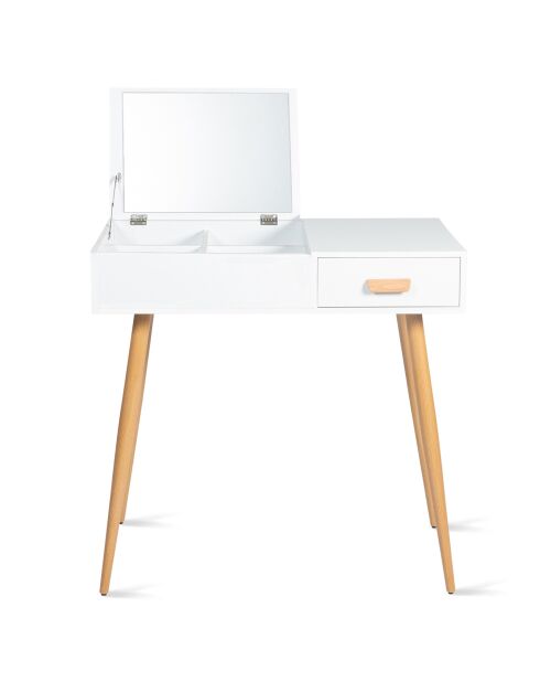 Coiffeuse Serena blanche - 80x39x75 cm