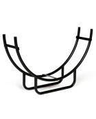 Porte-buche acier arche noir - 48x38.5x42 cm