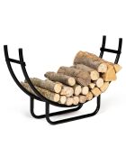Porte-buche acier arche noir - 48x38.5x42 cm