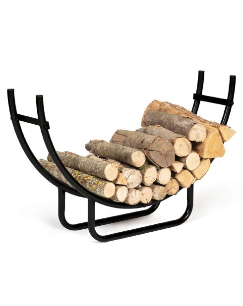 Porte-buche acier arche noir - 48x38.5x42 cm
