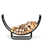 Porte-buche acier arche noir - 48x38.5x42 cm