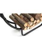 Porte-buche acier arche noir - 48x38.5x42 cm