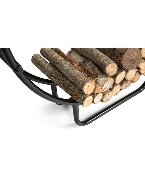 Porte-buche acier arche noir - 48x38.5x42 cm