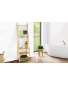 Portatovaglioli in bambù Lana 3 ripiani marrone - 53x31x152 cm