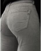Pantalon slim Albi effet Velours gris clair