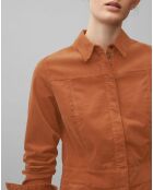 Robe en Velours Milleraies marron