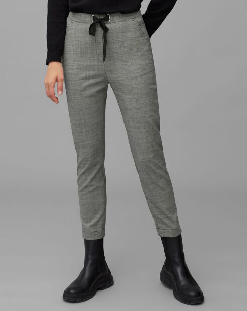 Pantalon en Laine mélangée Tapered Rygge gris