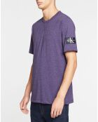 T-Shirt Mono Badge Grindle Coton Bio violet