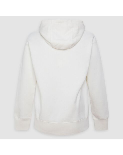 Sweat en Coton mélangé à capuche impression blanc