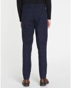 Pantalon en Laine mélangée Regular Fit stuart Neps bleu foncé