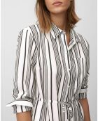 Robe fluide à rayures blanc/noir