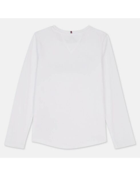 T-Shirt en Coton à logo tommy Irisé blanc