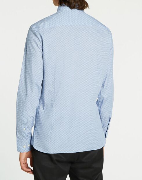 Chemise Slim Fit imprimée Color bleu ciel