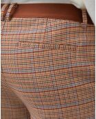 Pantalon Torup tartan marron