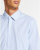 Chemise Slim Fit à rayures  bleue